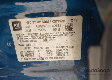 2020 Buick Encore Fwd Preferred z USA, uszkodzony, nr VIN KL4CJASB1LB007492